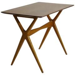 Scissor Leg Side Table, Server Attributed to Renzo Rutili for Johnson Furniture
