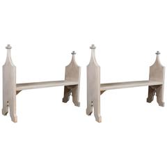 Pair of gothic benches