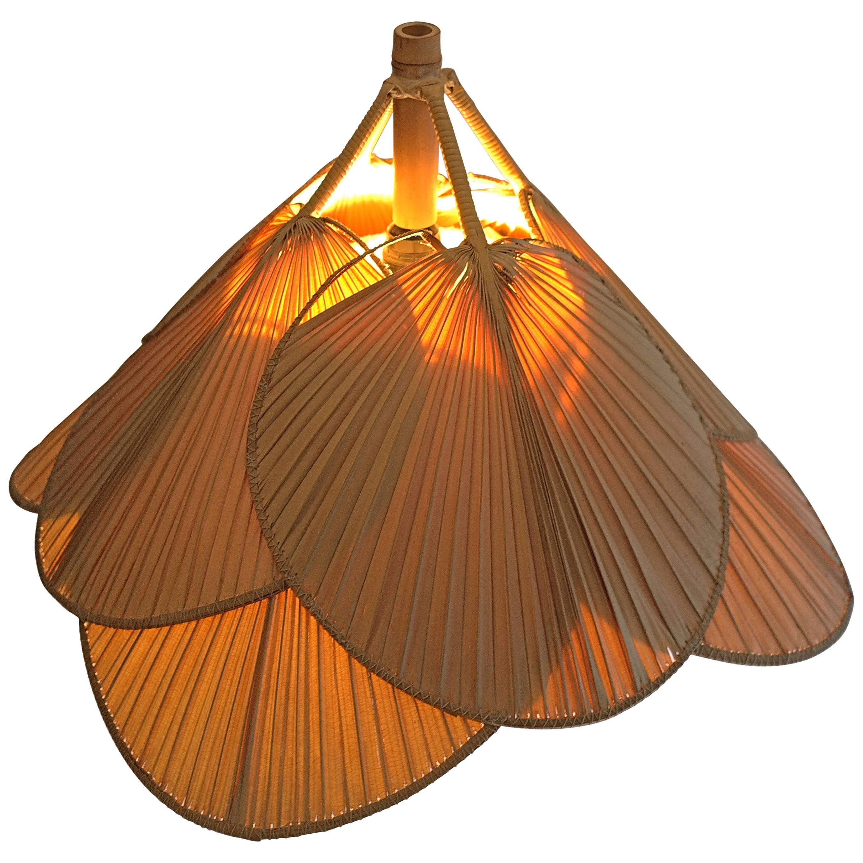 Ingo Maurer "Uchiwa" Bamboo Pendant Lamp