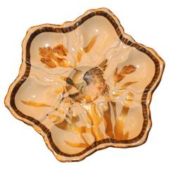 Antique Art Nouveau Oyster Plate