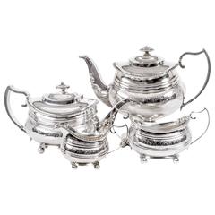 Antique Silver Four Piece Tea and Coffee Set George III, 1814