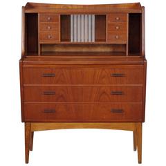 Quirky Danish Mid Century Secretary Desk