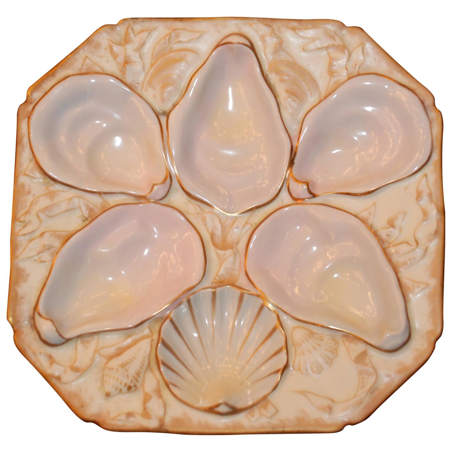 Antique Oyster Plate at 1stdibs