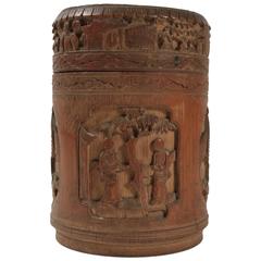 Antique Nice 19th Century Chinese Betel Box, Bamboo