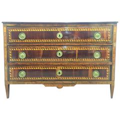 18th Century Louis XVI Marquetry Commode or Chest of Drawers with Tulipwood 8