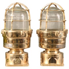Pair of Solid Brass Pier Lights
