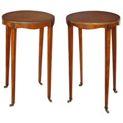 Elegant George III Matched Pair of Satinwood Urn Stands