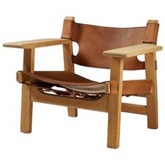 Sessel "Spanish Chair" Entworfen von Börge Mogensen:: Dänemark:: 1950er Jahre