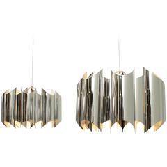 Pair of Ceiling Lamps by Reggiani, Italy