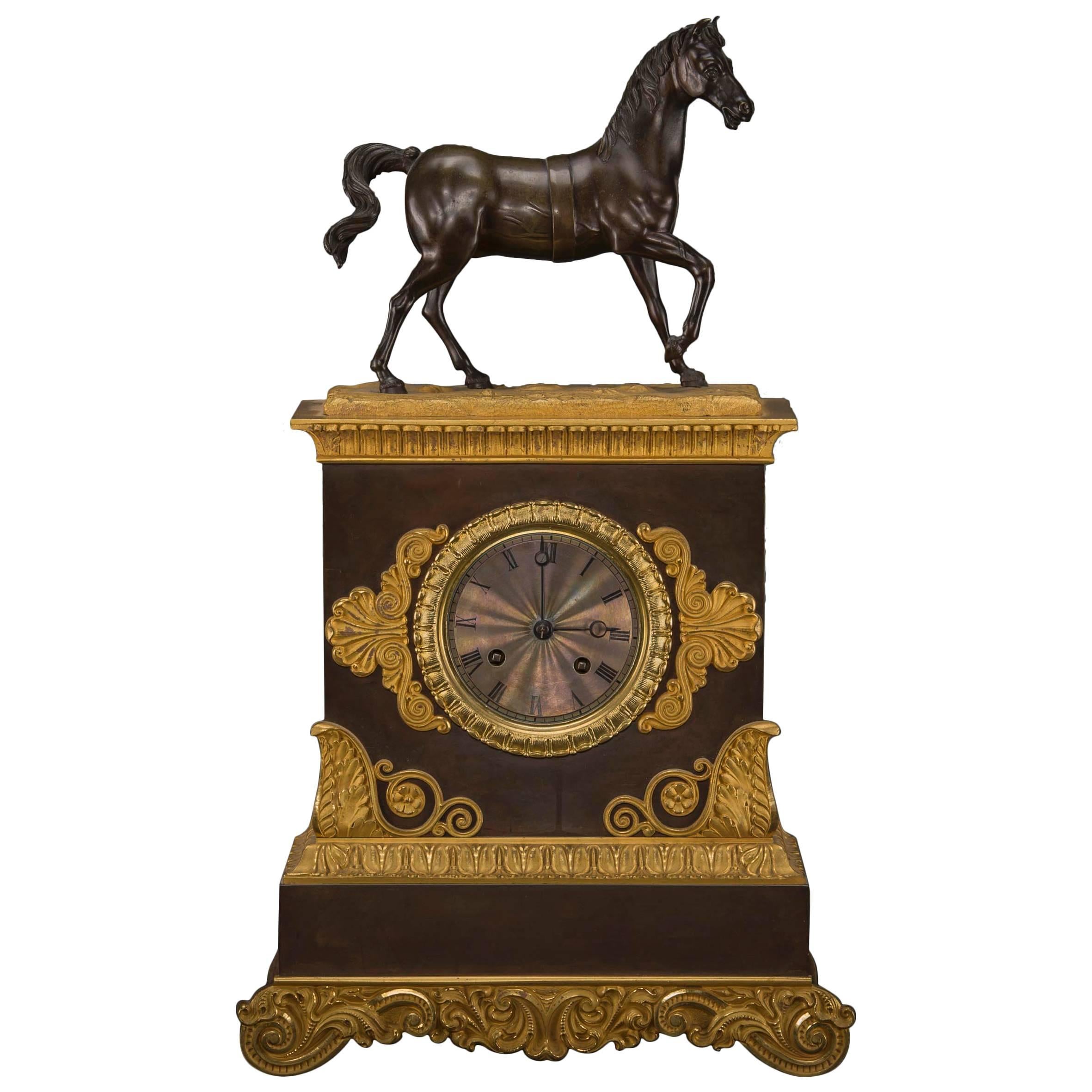 Louis Philippe Bronze Clock, France, circa 1830