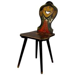 Carved and Painted Folksy Chair, circa 1910 3