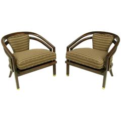 Pair of Elegant 1960s Club Chairs by Century