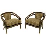 Pair of Elegant 1960s Club Chairs by Century