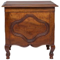 Antique French Provincial Walnut Fireside Box from the 19th Century