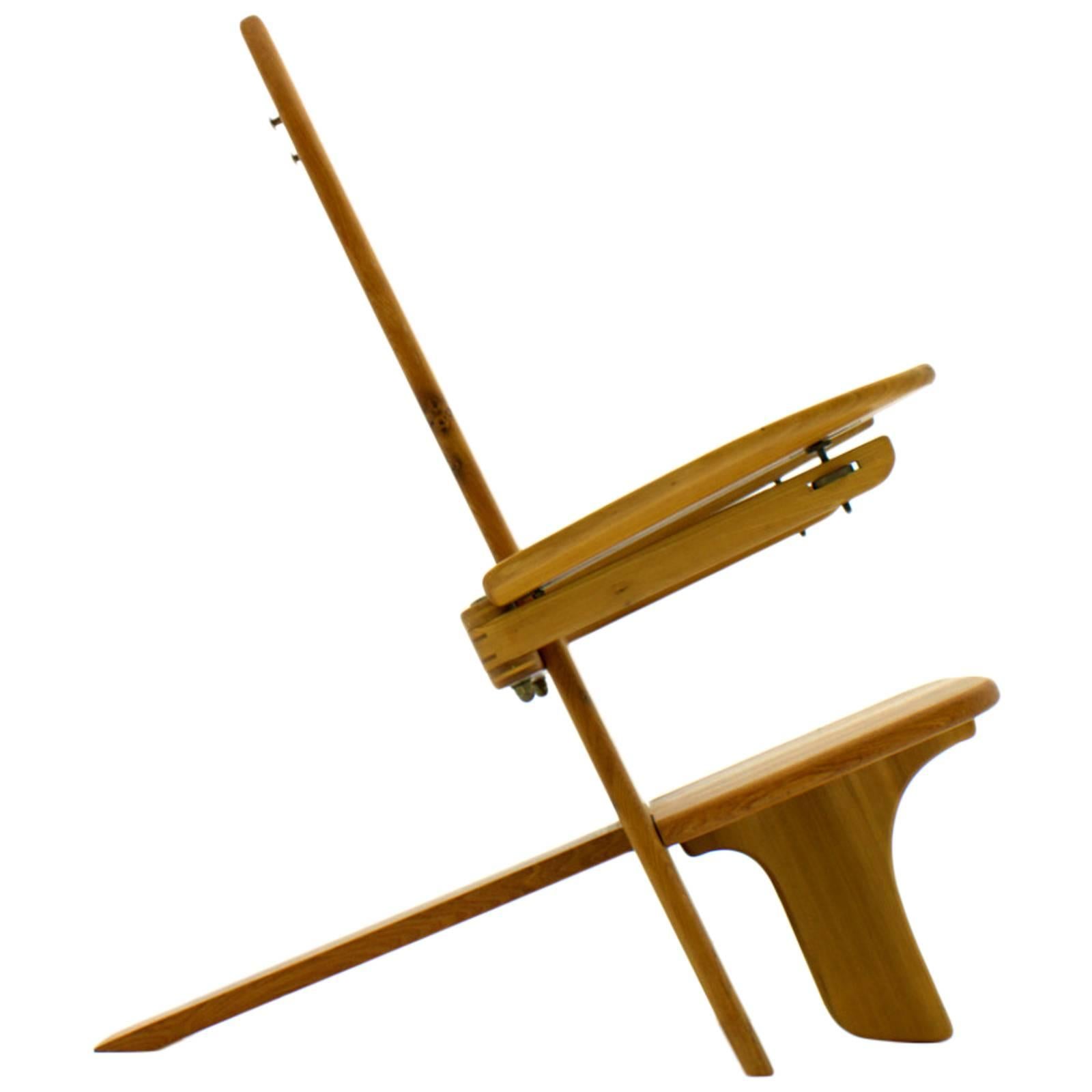Sculptural Wood Chair, Side Chair, Finland, 1970s