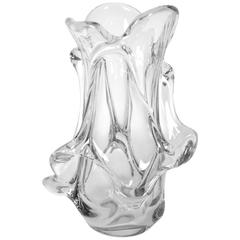 Large Sculptural Gl Bowl For At 1stdibs Extra Large Mid Century Modern Sculptural Clear Murano Gl Vase