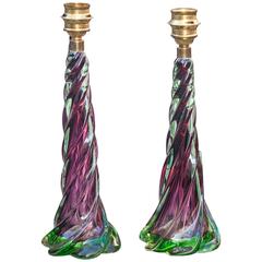 Italian Murano Table Lamps, 1960