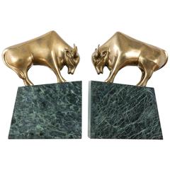 Pair of Vintage Bull Bookends