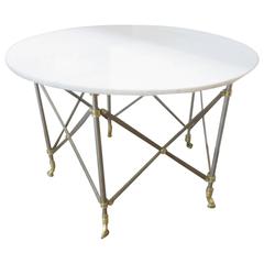 1960s Stainless Steel and Brass Gueridon