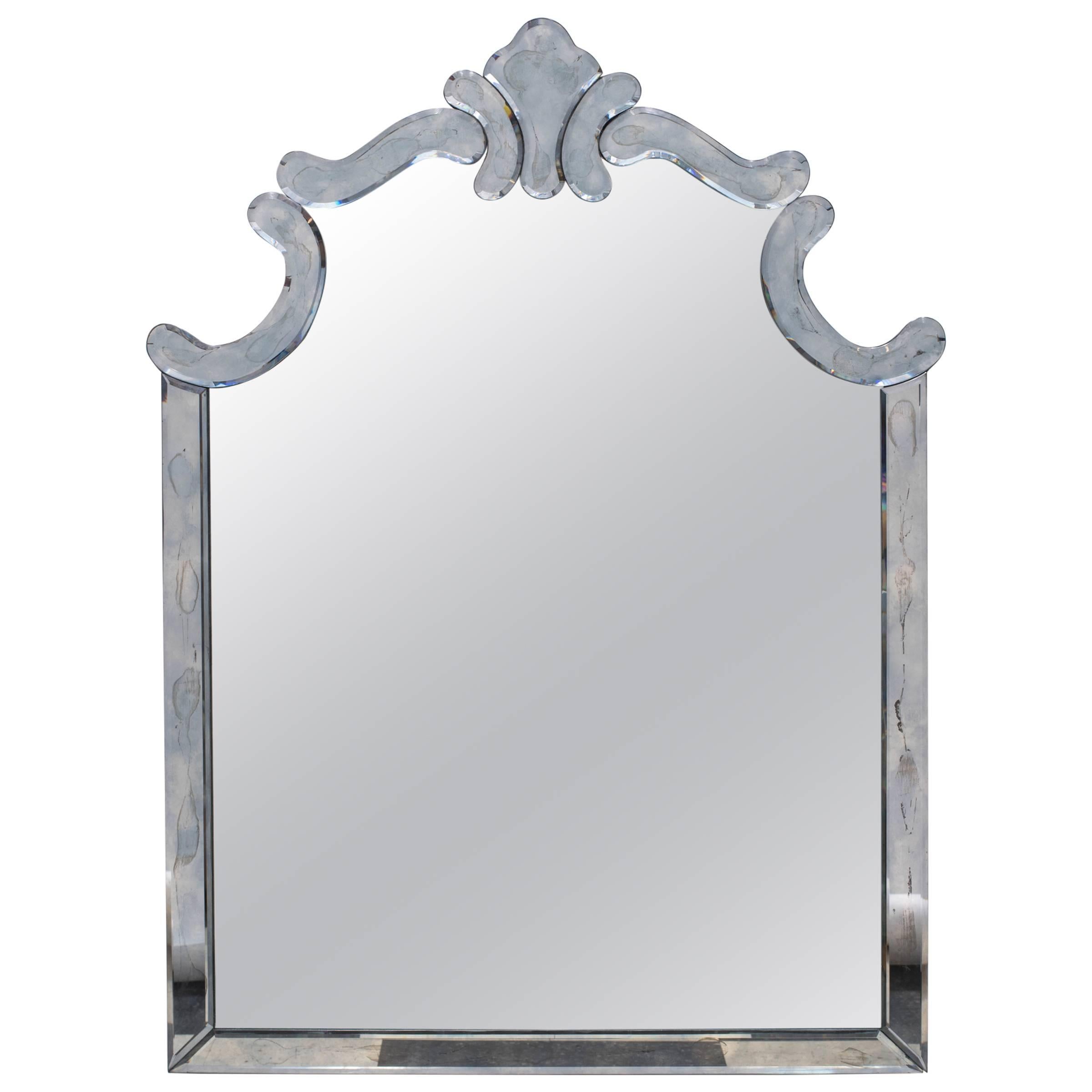 1940s Regency Style Mirror by Marchand