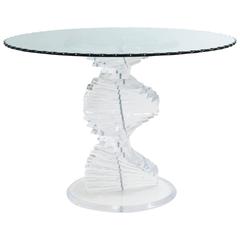 Stacked Spiral Lucite Center Table