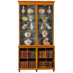 George III Period Satinwood Bookcase