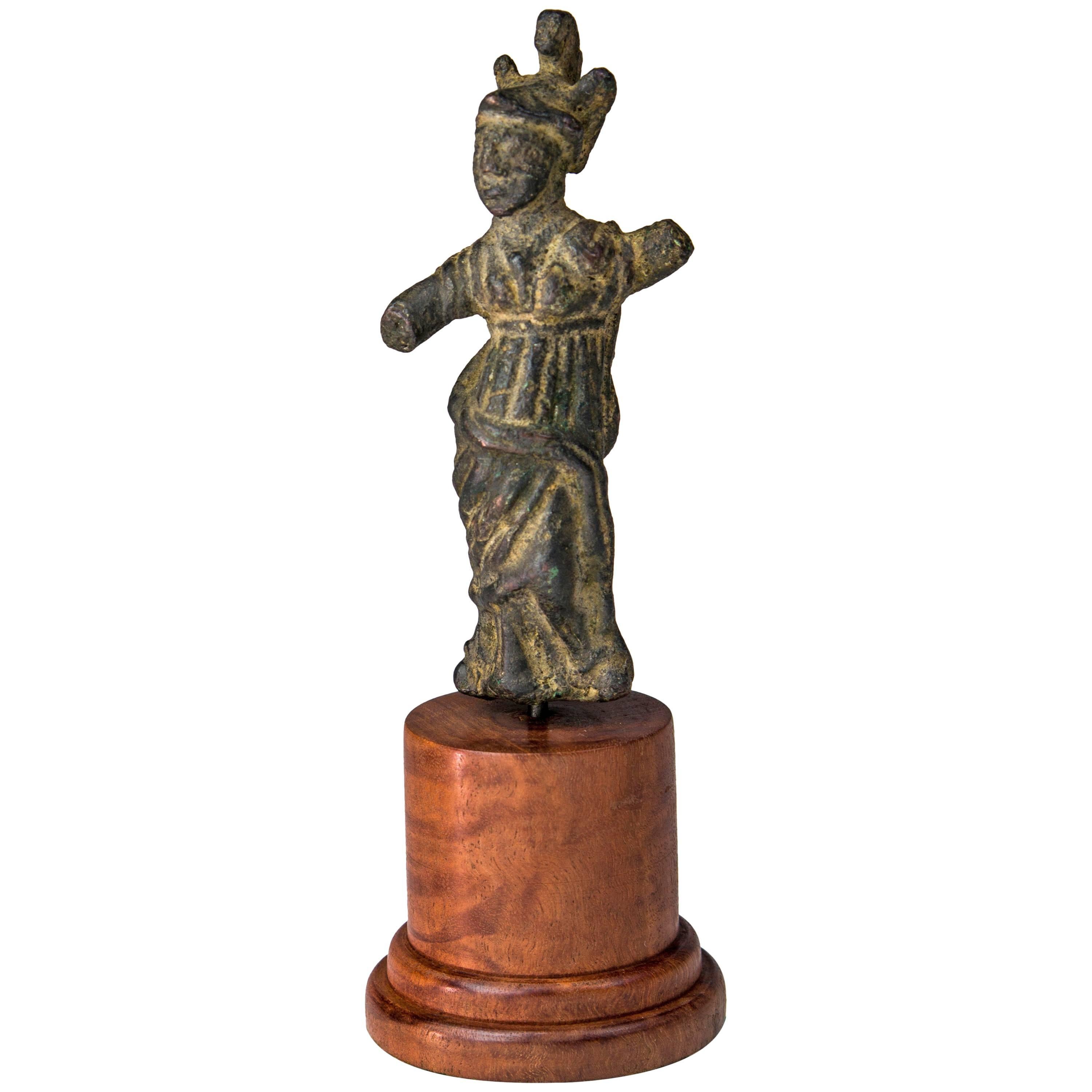 Roman Bronze Figure of Athena, 3rd-4th Century Ad For Sale