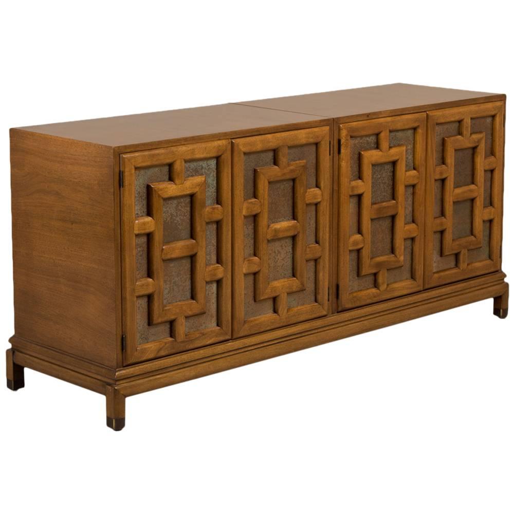 Asian Modern Four-Door Cabinet by Renzo Rutilil, 1960s For Sale
