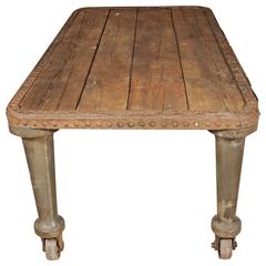 Vintage Table Made of Early 20th Century French Industrial Materials
