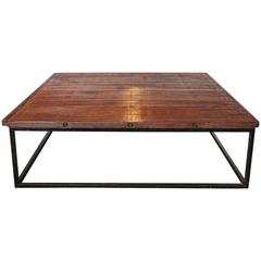 Antique Custom Teakwood Pallet Table