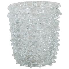 Sensational Large Heavily Textured Clear Glass Vase Sensational Large Heavily Textured Clear Glass Vase