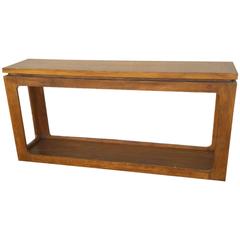 Console, Mid Century Danish Sleek Two Tier Console Table