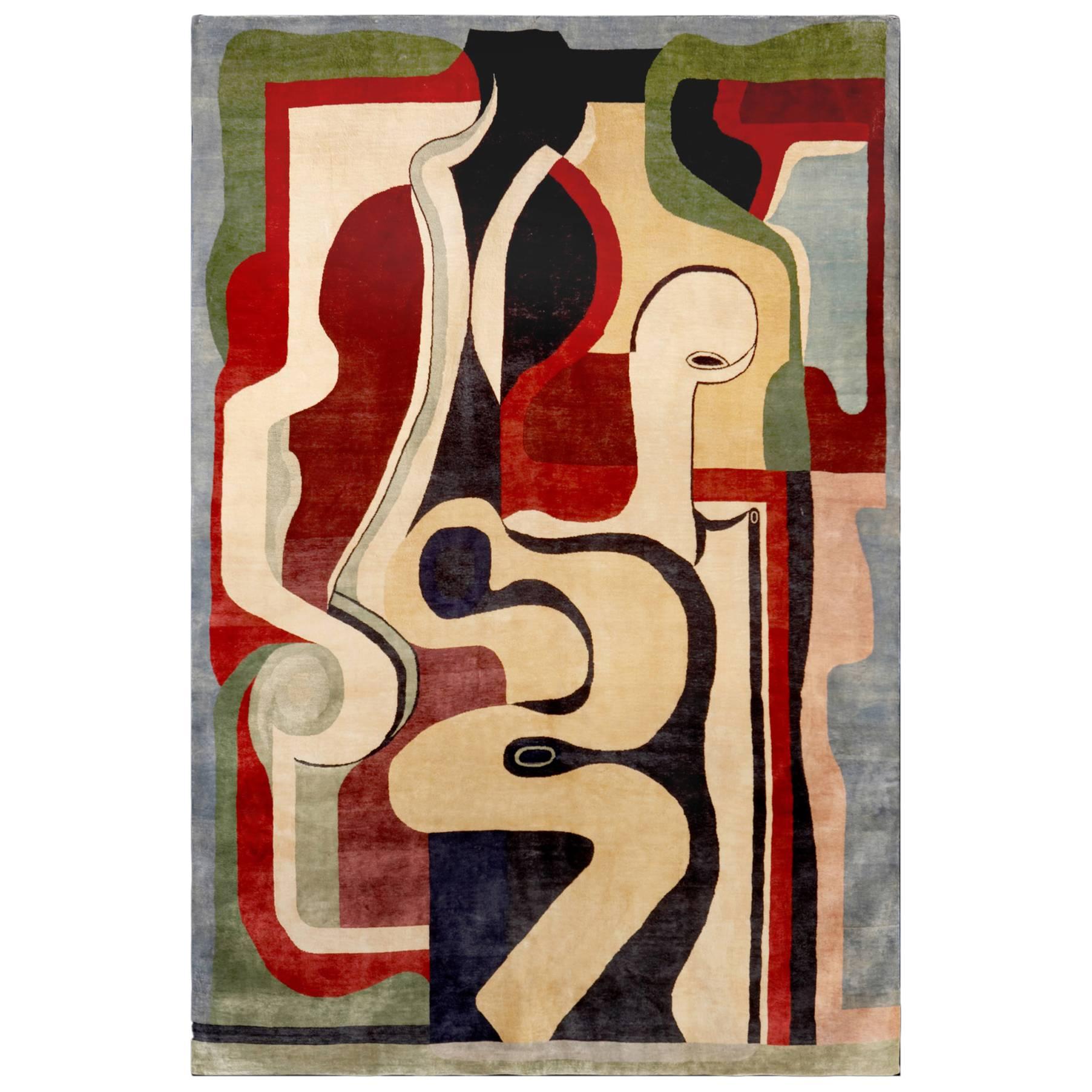 A Contemporary Carpet After Auguste Herbin For Sale