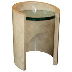 Sally Sirkin Lewis goatskin side table