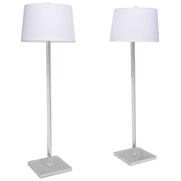 Karl Springer Style Lucite Floor Lamps 1960s Usa For At 1stdibs Karl Springer Style Lucite Floor Lamps 1960s Usa For