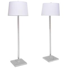 Karl Springer Style Lucite Floor Lamps, 1960s, USA 11