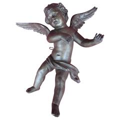 19th Century Bronze Angel Scultpure