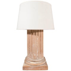 Used Fluted Column Table Lamp
