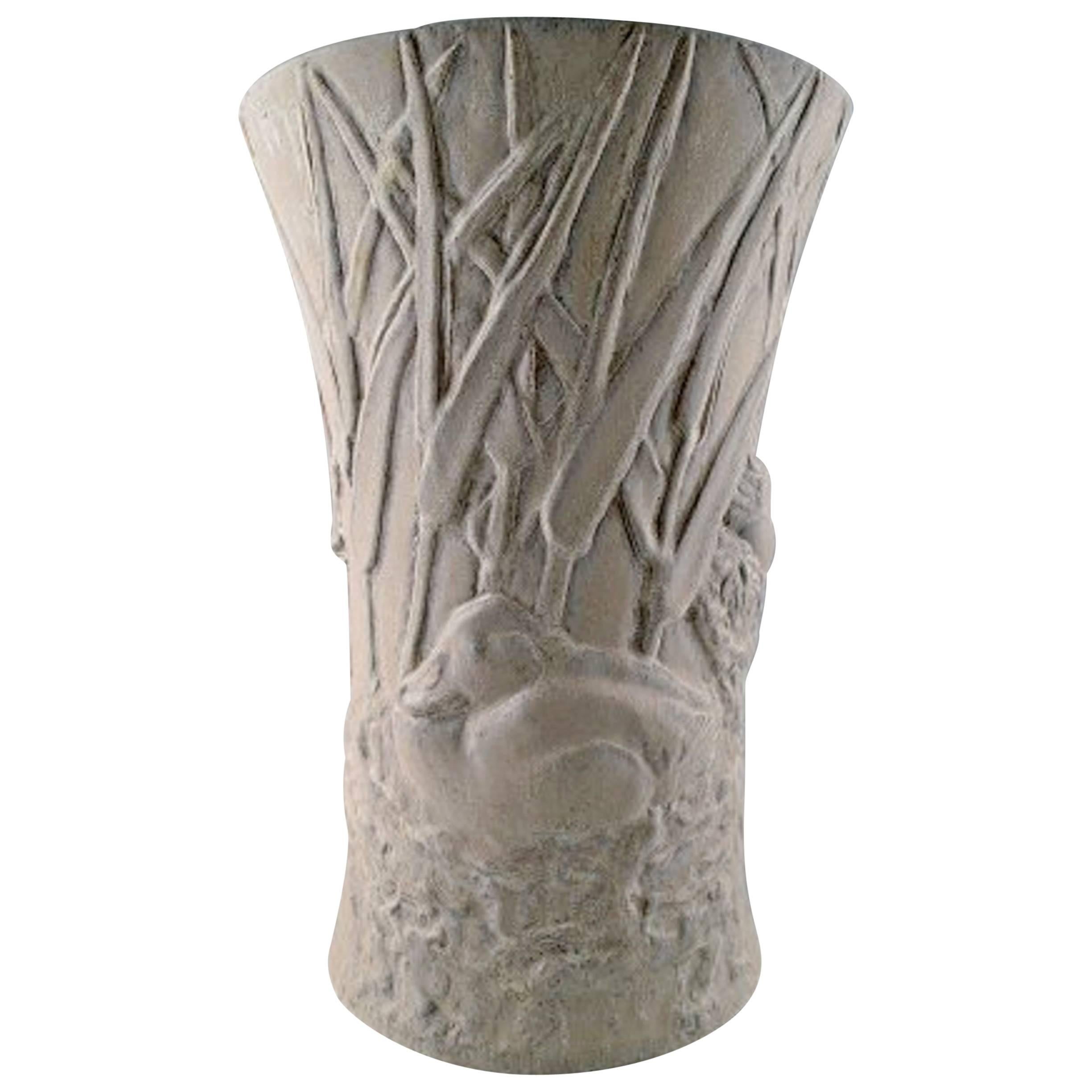 Colossal Saxbo Stoneware Vase by Hugo Liisberg