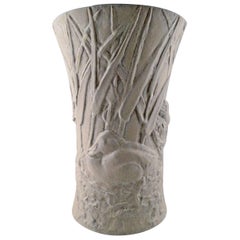 Colossal Saxbo Stoneware Vase by Hugo Liisberg
