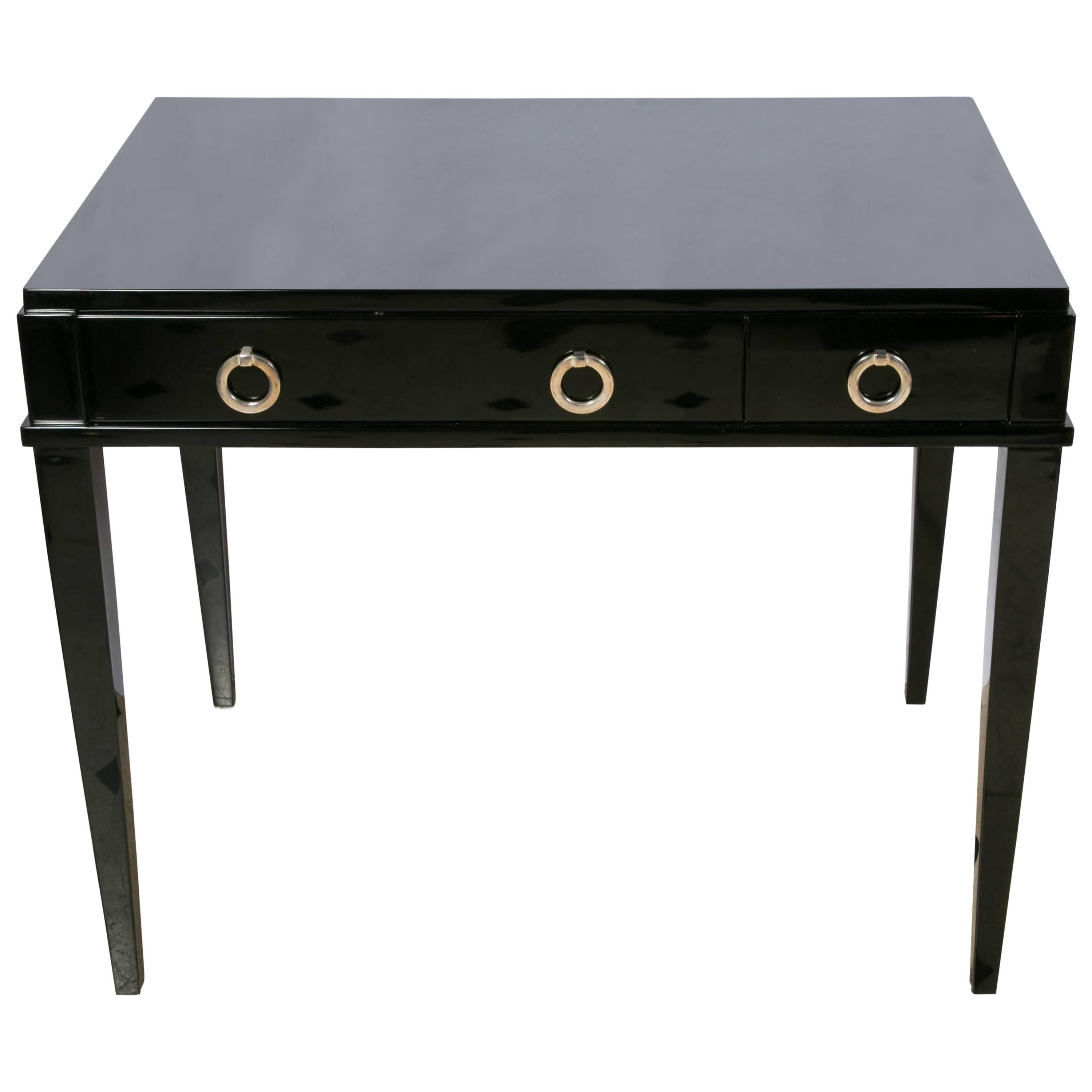 Black Lacquer Art Deco Desk