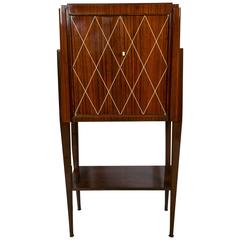 1930s Rio Rosewood Cabinet with a Brace Decor