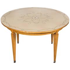 1950s Beech Tree Gueridon Attributed to Jules Leleu