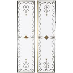 Pair of 1935 Wrought Iron and Bronze Doors by Gilbert Poillerat
