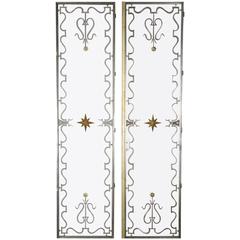 Pair of 1935 Wrought Iron and Bronze Doors by Gilbert Poillerat