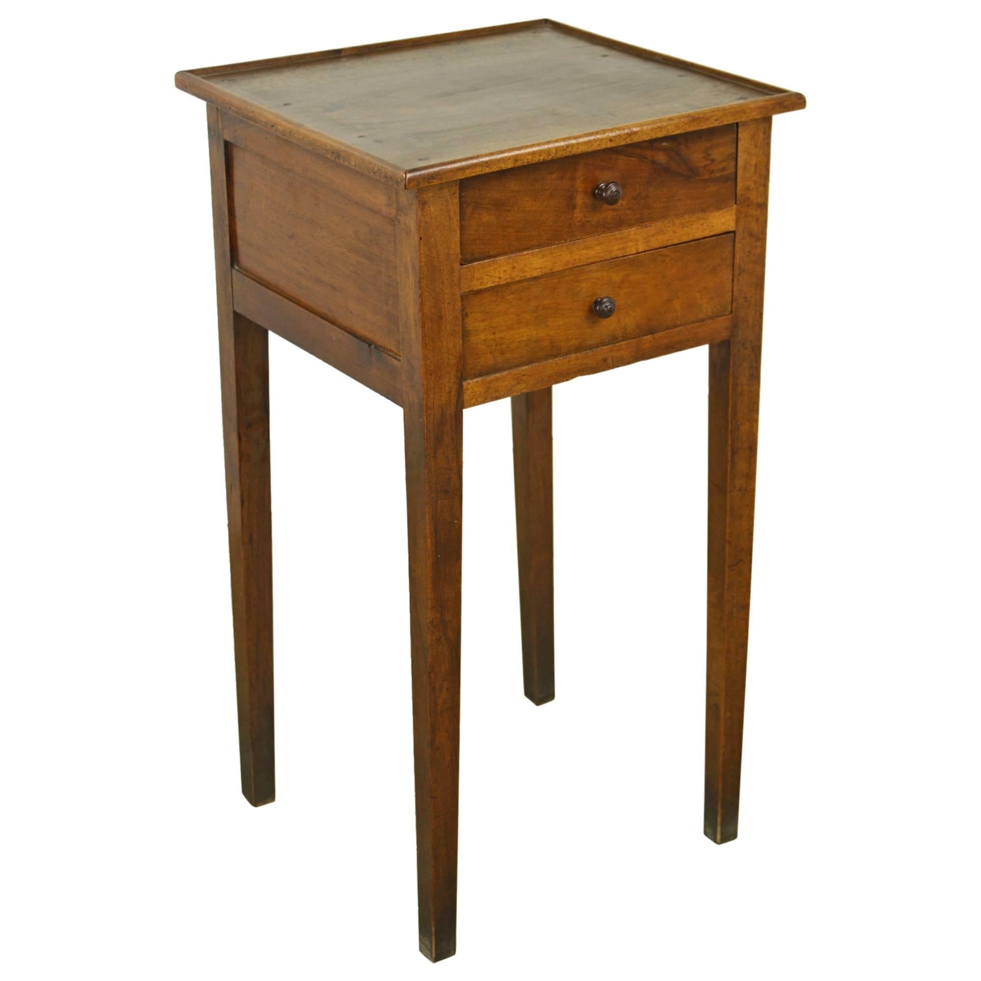 Antique French Walnut Side Table at 1stDibs