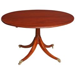 Regency Mahogany Circular Center or Dining Table