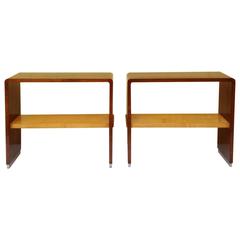 1930s Pair of Rationalists Side /Bed Side Tables