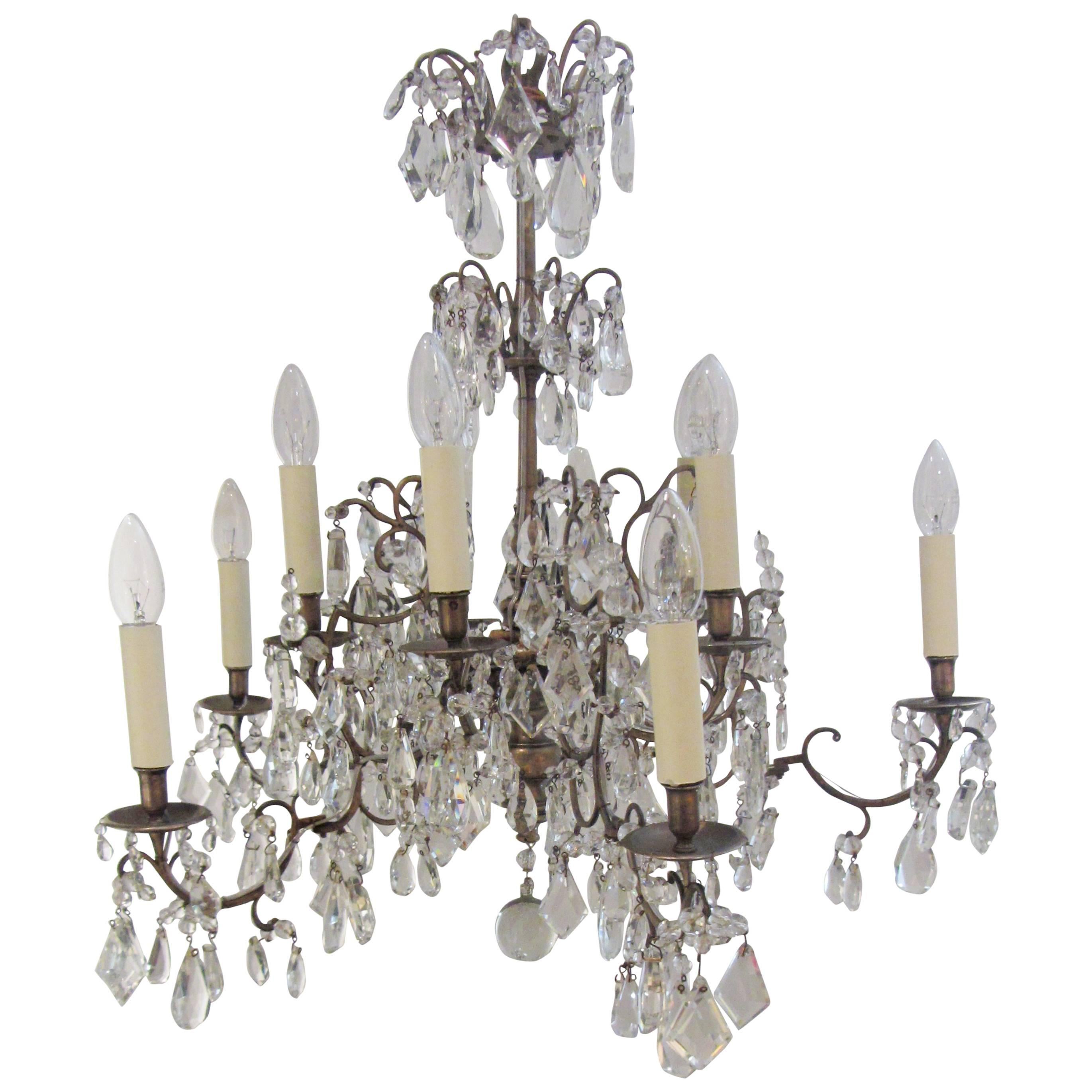 17th Century Style Silver Chandelier For Sale