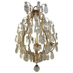 Unusual Gilt Bronze and Cristal Chandelier